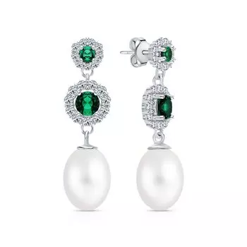 Серебряные серьги с жемчугом