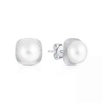 Серебряные серьги с жемчугом