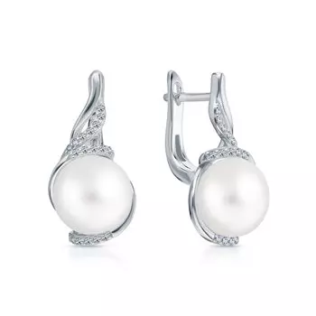 Серебряные серьги с жемчугом