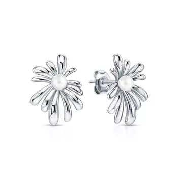 Серебряные серьги с жемчугом