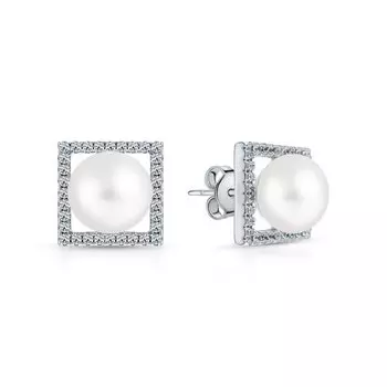 Серебряные серьги с жемчугом