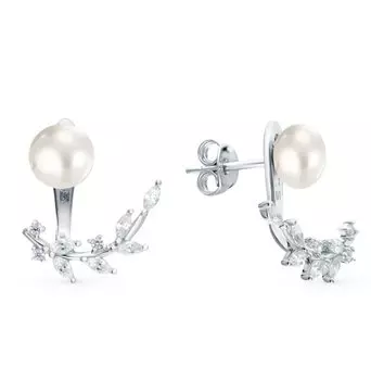 Серебряные серьги с жемчугом