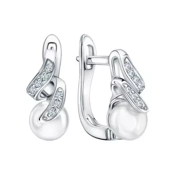 Серебряные серьги с жемчугом