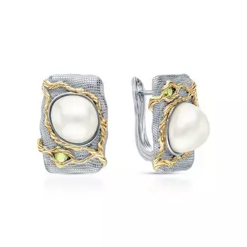 Серебряные серьги с жемчугом