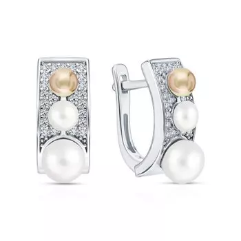 Серебряные серьги с жемчугом