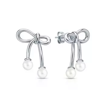 Серебряные серьги с жемчугом