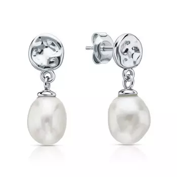 Серебряные серьги с жемчугом