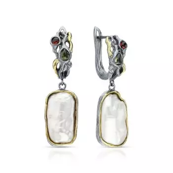 Серебряные серьги с жемчугом