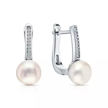 Серебряные серьги с жемчугом