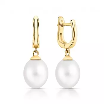 Серебряные серьги с жемчугом природным