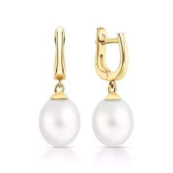 Серебряные серьги с жемчугом природным