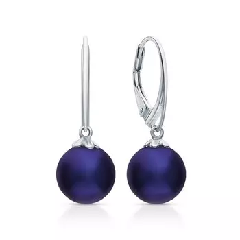 Серебряные серьги с жемчугом синтетическим