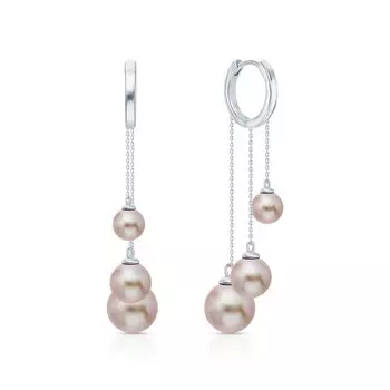 Серебряные серьги с жемчугом синтетическим