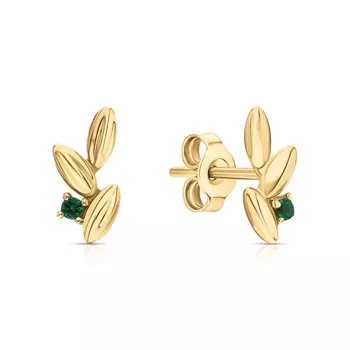 Серебряные серьги со шпинелью