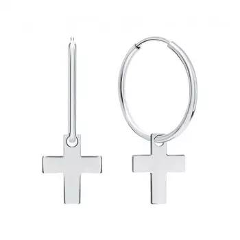 Серебряные серьги-трансформеры