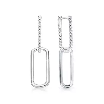 Серебряные серьги-трансформеры