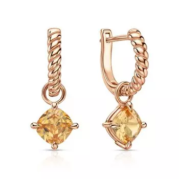 Серебряные серьги-трансформеры с фианитами