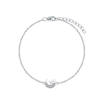 Серебряный браслет "Луна со звездой"