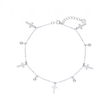 Серебряный браслет на ногу