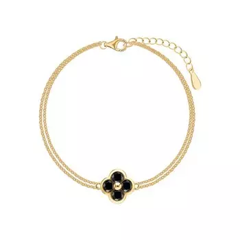 Серебряный браслет с агатами природными