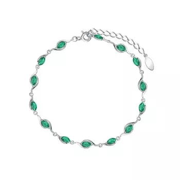 Серебряный браслет с агатами природными