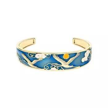 Серебряный браслет с эмалью