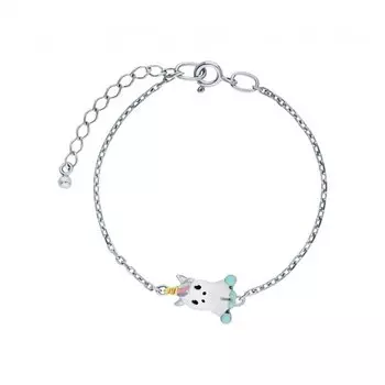 Серебряный браслет с эмалью