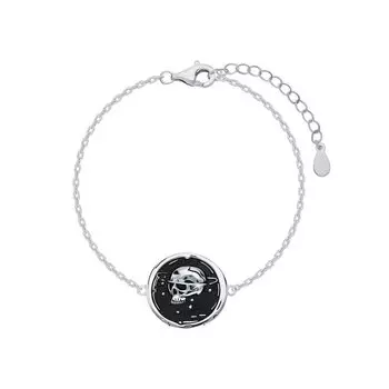 Серебряный браслет с эмалью