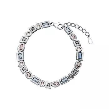 Серебряный браслет с эмалью, алпанитом и со шпинелью