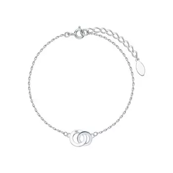 Серебряный браслет с бриллиантами природными