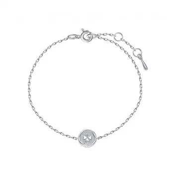 Серебряный браслет с бриллиантом