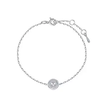 Серебряный браслет с бриллиантом