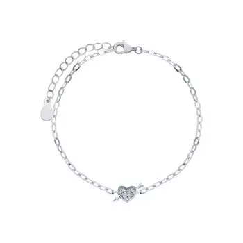 Серебряный браслет с фианитами