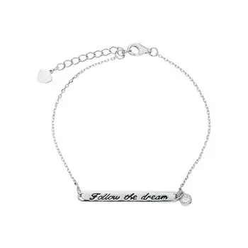 Серебряный браслет с фианитами