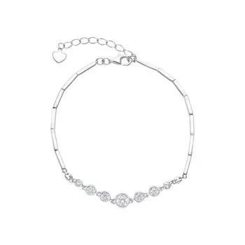 Серебряный браслет с фианитами