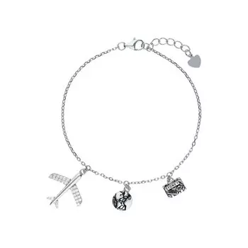 Серебряный браслет с фианитами