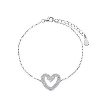 Серебряный браслет с фианитами