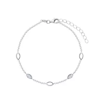 Серебряный браслет с фианитами