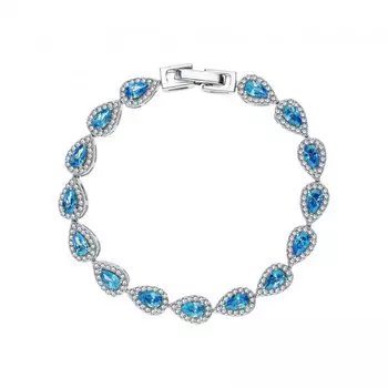 Серебряный браслет с фианитами