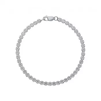 Серебряный браслет с фианитами