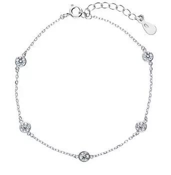 Серебряный браслет с фианитами