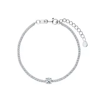 Серебряный браслет с фианитами