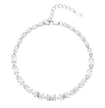 Серебряный браслет с фианитами