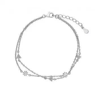 Серебряный браслет с фианитами