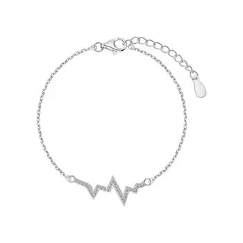 Серебряный браслет с фианитами