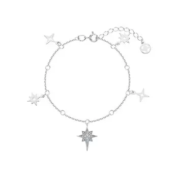 Серебряный браслет с фианитами