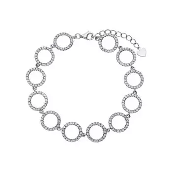 Серебряный браслет с фианитами