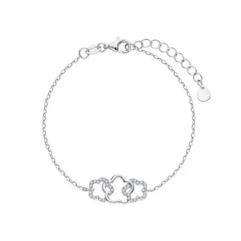 Серебряный браслет с фианитами