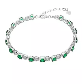 Серебряный браслет с фианитами