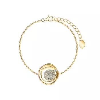 Серебряный браслет с фианитами